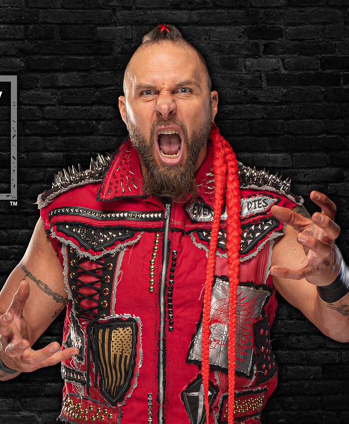 AEW Wrestler Lance Archer Red Vest With Spikes