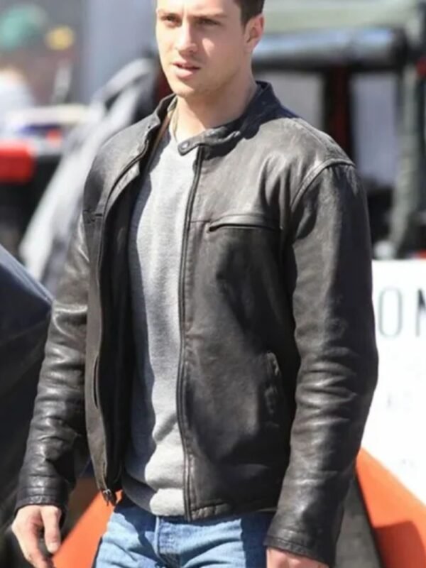 Aaron Taylor Johnson Godzilla Leather Black Jacket