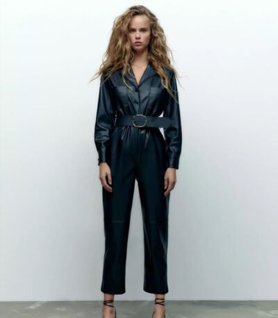 Abbott Elementary S02 Ava Coleman Leather Jumpsuit