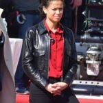 Abby Lift Movie 2024 Black Jacket