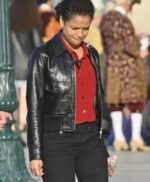 Abby Lift Movie 2024 Black Jacket