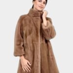 Abby Mink Fur Brown Coat
