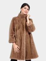 Abby Mink Fur Brown Coat