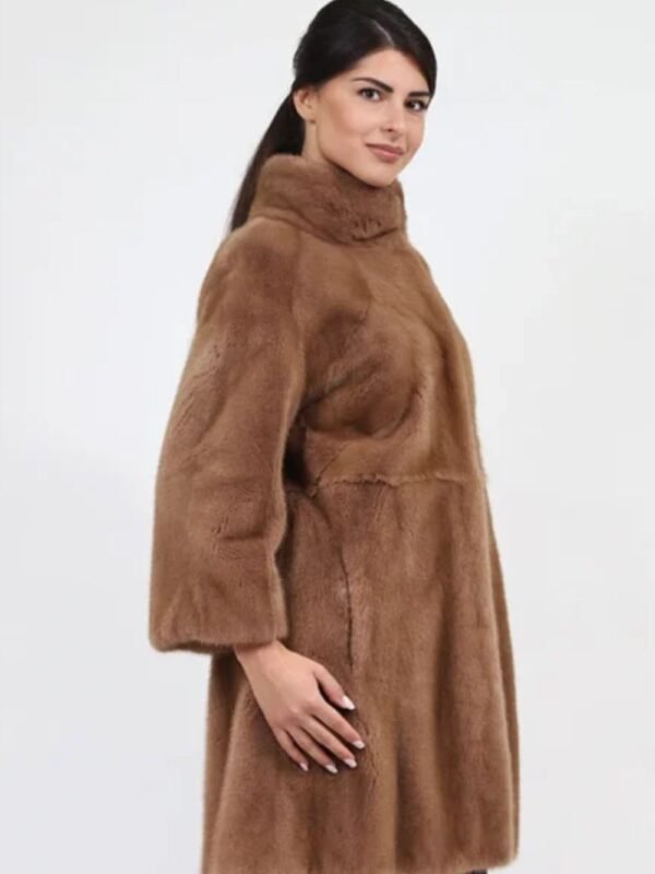 Abby Mink Fur Brown Coat