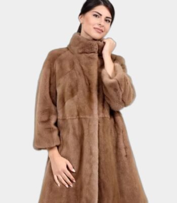 Abby Mink Fur Brown Coat