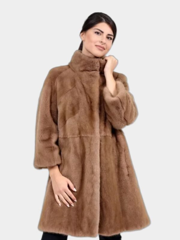 Abby Mink Fur Brown Coat
