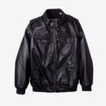 Abigail Genuine Leather Sherpa Aviator Bomber Jacket