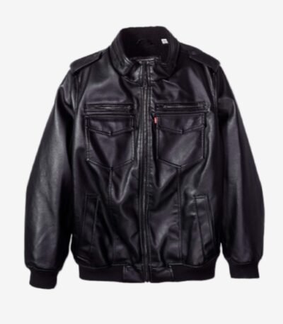 Abigail Genuine Leather Sherpa Aviator Bomber Jacket