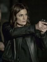 Absentia Stana Katic Black Real Leather Jacket