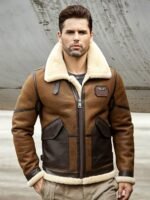 Adam-B3 Brown Shearling Fur Leather Jacket
