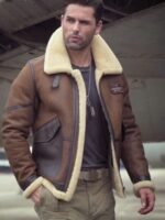 Adam-B3 Brown Shearling Fur Leather Jacket