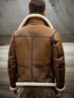 Adam-B3 Brown Shearling Fur Leather Jacket