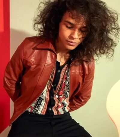 Adam Fitting In Premier Brown Bomber Jacket