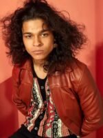 Adam Fitting In Premier Brown Bomber Jacket