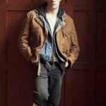 Adam Groff Sex Education Connor Swindells Brown Real Leather Jacket