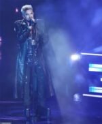Adam Lambert American Idol PU Leather Black Long Coat