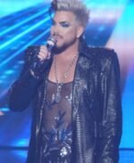 Adam Lambert American Idol PU Leather Black Long Coat