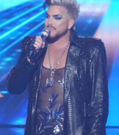 Adam Lambert American Idol PU Leather Black Long Coat