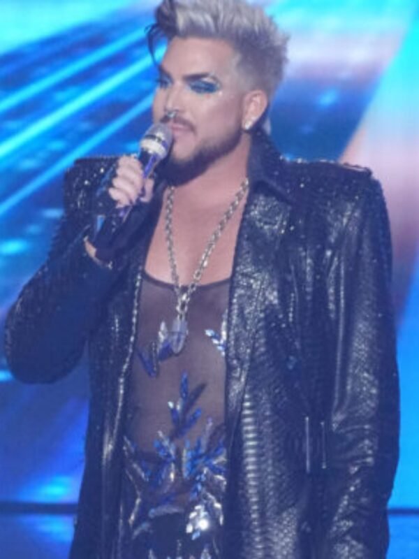 Adam Lambert American Idol PU Leather Black Long Coat