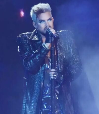Adam Lambert American Idol PU Leather Black Long Coat