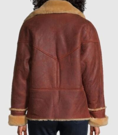 Addis-SF Sandy Vegan Shearling Moto Jacket