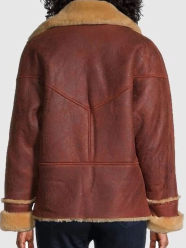 Addis-SF Sandy Vegan Shearling Moto Jacket