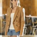 Addison Augustine Quantum Leap Brown Leather Blazer