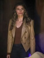 Addison Augustine Quantum Leap Brown Leather Blazer
