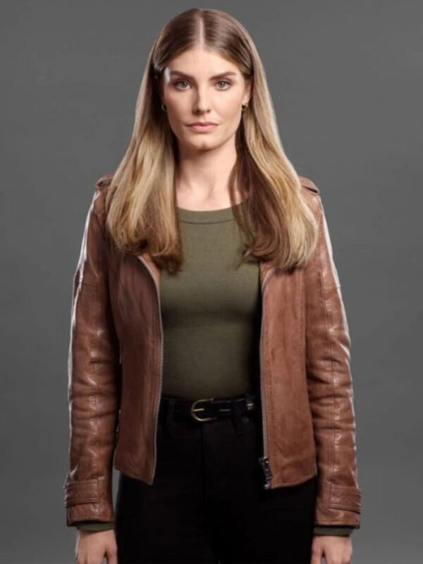 Addison Augustine Quantum Leap Brown leather Jacket