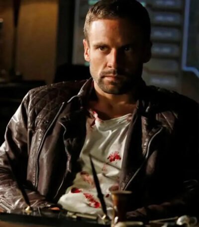 Agents of S.H.I.E.L.D S2 Lance Hunter Brown Leather Jacket