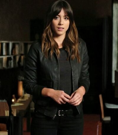 Agents of Shield Skye Black Bomber Leather Jacket