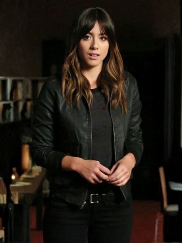 Agents of Shield Skye Black Bomber Leather Jacket