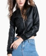 Agents of Shield Skye Black Bomber Leather Jacket
