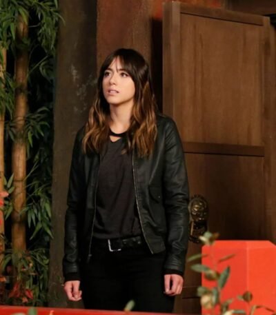 Agents of Shield Skye Black Bomber Leather Jacket