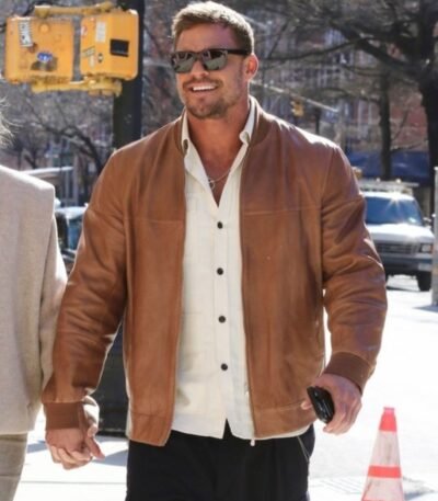 Alan Ritchson Ordinary Angels 2024 Brown Leather Jacket