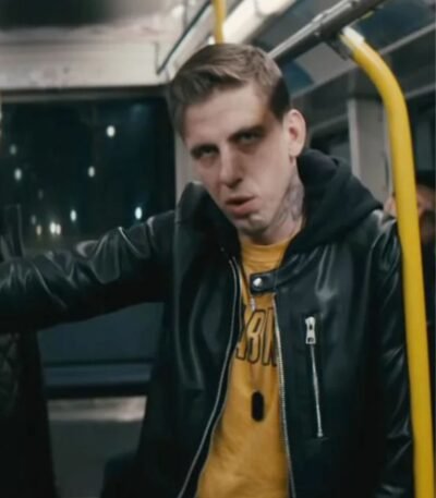 Aleksandr Pal Nobody Teddy Kuznetsov Black Leather Jacket