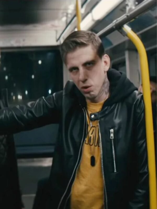 Aleksandr Pal Nobody Teddy Kuznetsov Black Leather Jacket