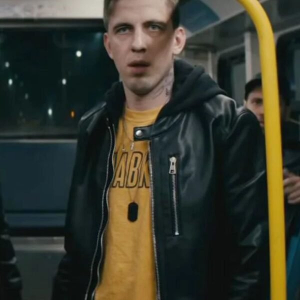 Aleksandr Pal Nobody Teddy Kuznetsov Black Leather Jacket