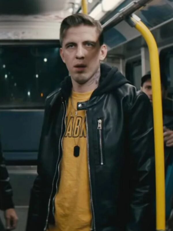 Aleksandr Pal Nobody Teddy Kuznetsov Black Leather Jacket