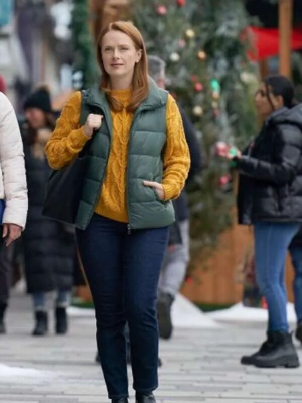 Alex Paxton-Beesley Our Christmas Mural 2023 Green Puffer Vest
