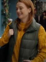 Alex Paxton-Beesley Our Christmas Mural 2023 Green Puffer Vest