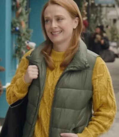 Alex Paxton-Beesley Our Christmas Mural 2023 Green Puffer Vest