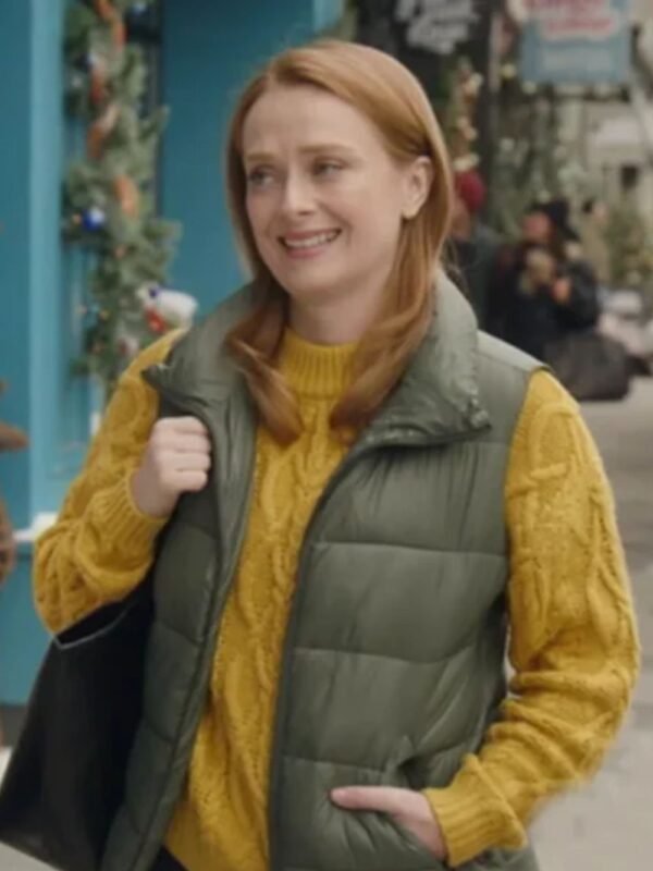 Alex Paxton-Beesley Our Christmas Mural 2023 Green Puffer Vest