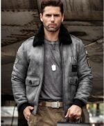 Alexander Black G1 Bomber Shearling Leather Jacket