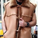 Alexander Camel Brown Shearling Fur Vest