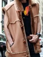 Alexander Camel Brown Shearling Fur Vest