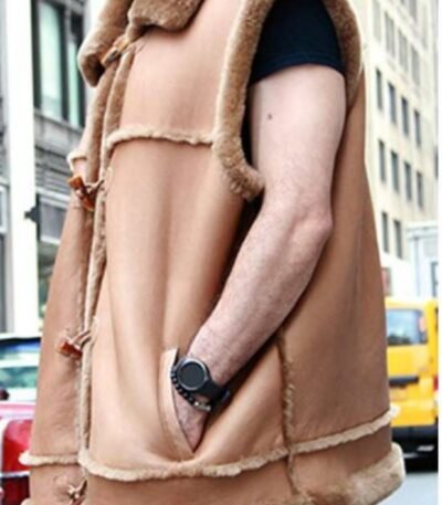 Alexander Camel Brown Shearling Fur Vest