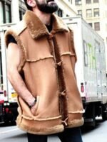 Alexander Camel Brown Shearling Fur Vest