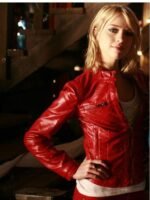 Alexz Johnson Smallville Red Biker Leather Jacket