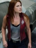 Ali Larter Resident Evil the Final Chapter Maroon Vest